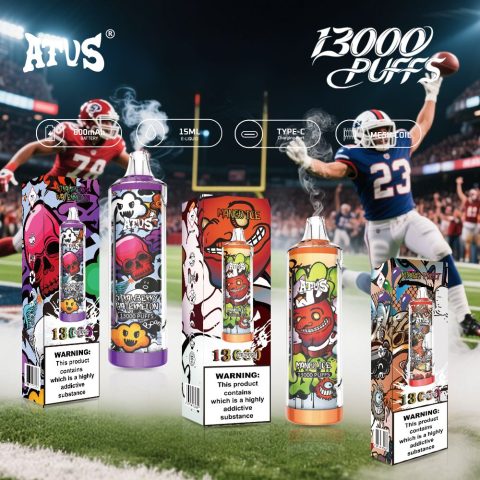 DE018 13000 zaciągnięć Jednorazowy Vape z akumulatorem ATVS Vape