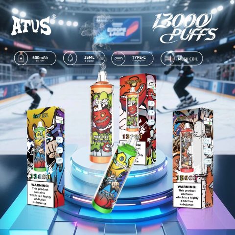 DE018 13000 zaciągnięć Jednorazowy Vape z akumulatorem ATVS Vape