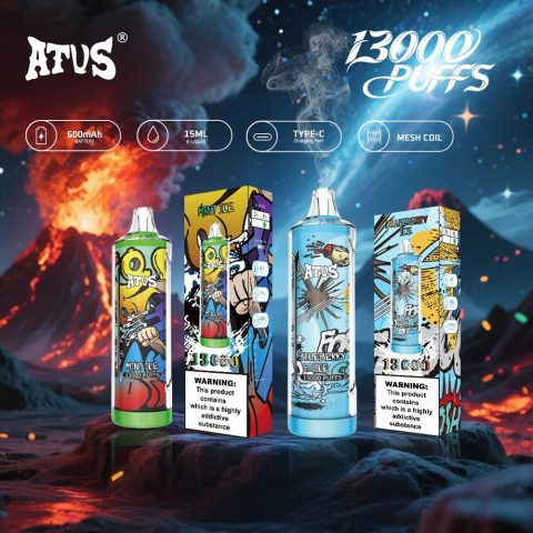 DE018 13000 zaciągnięć Jednorazowy Vape z akumulatorem ATVS Vape