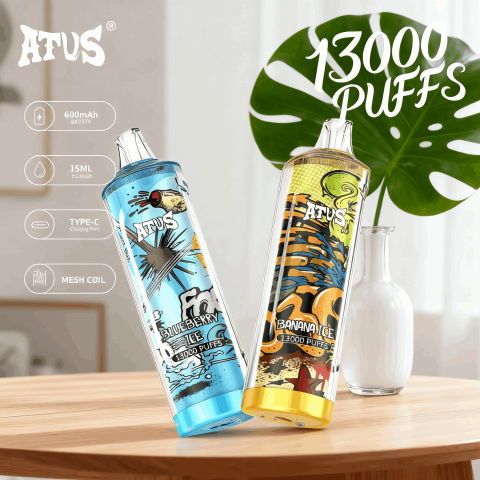 DE018 13000 zaciągnięć Jednorazowy Vape z akumulatorem ATVS Vape
