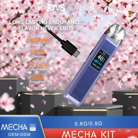 DE019MINI możliwością ponownego napełniania Pod z Urządzenie systemowe z zestawem kapsułek ATVS Vape