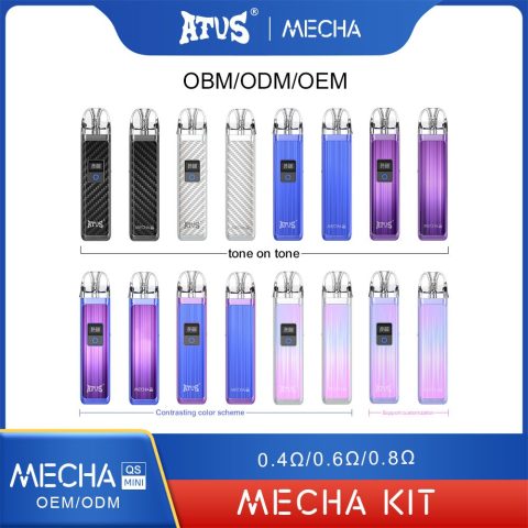 DE019MINI możliwością ponownego napełniania Pod z Urządzenie systemowe z zestawem kapsułek ATVS Vape