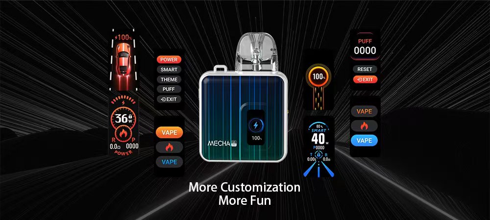 DE019PRO możliwością ponownego napełniania Pod z Urządzenie systemowe z zestawem kapsułek ATVS Vape