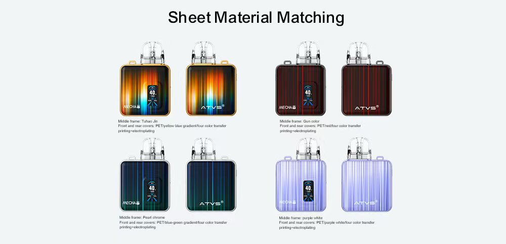 DE019PRO możliwością ponownego napełniania Pod z Urządzenie systemowe z zestawem kapsułek ATVS Vape