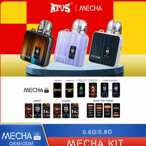 DE019PRO możliwością ponownego napełniania Pod z Urządzenie systemowe z zestawem kapsułek ATVS Vape