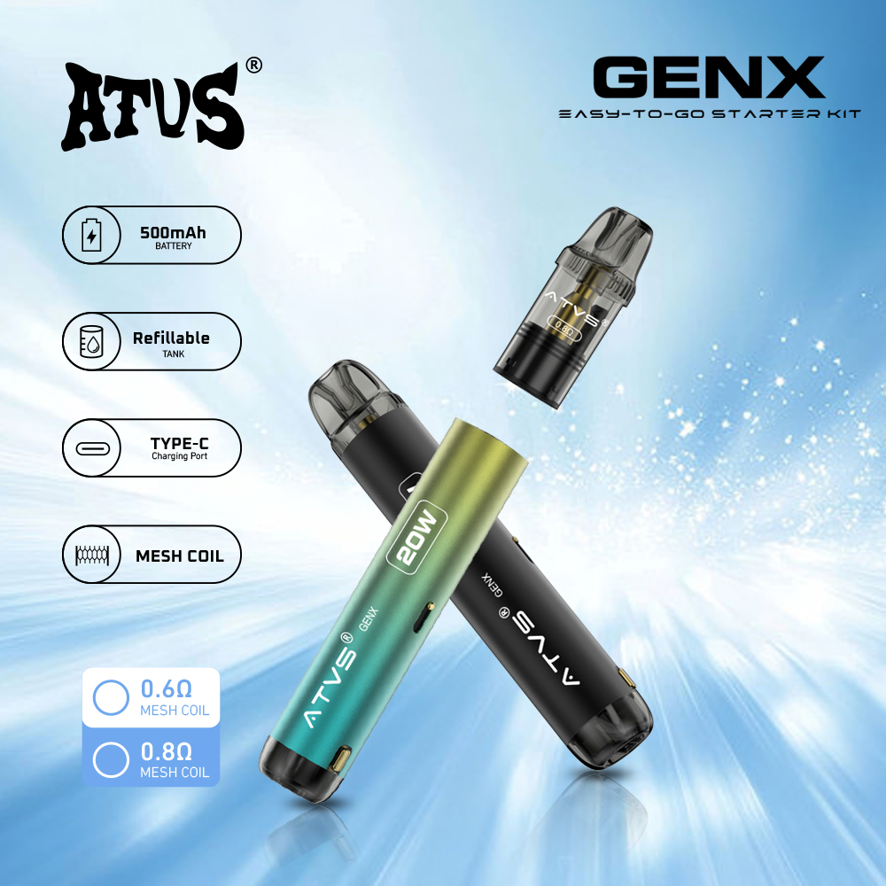 DE020 Zestaw urządzeń do napełniania wkładów z regulowanym przepływem powietrza MTL RDL ATVS GENX Vape