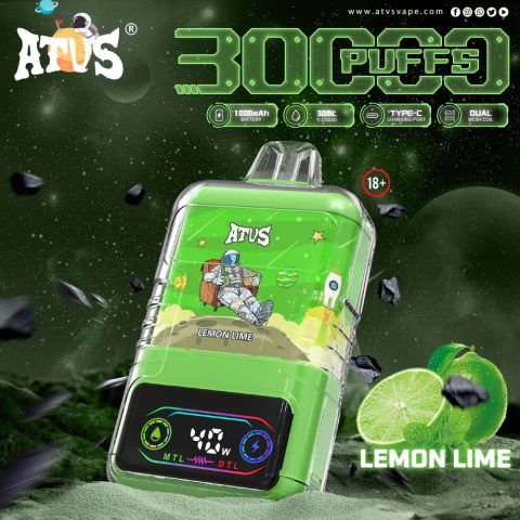 DE021 E-papierosy jednorazówka 30000 Puffs z wyświetlaczem LED i regulowanym przepływem powietrza MTL DTL ATVS Vape