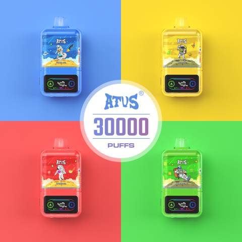 DE021 E-papierosy jednorazówka 30000 Puffs z wyświetlaczem LED i regulowanym przepływem powietrza MTL DTL ATVS Vape