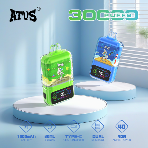 DE021 E-papierosy jednorazówka 30000 Puffs z wyświetlaczem LED i regulowanym przepływem powietrza MTL DTL ATVS Vape