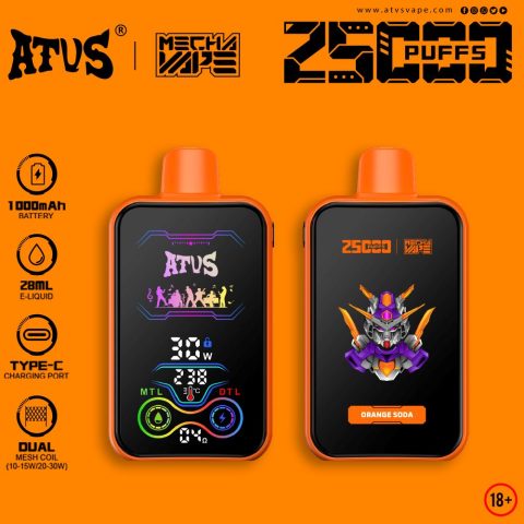 DE021 E-papierosy jednorazówka 30000 Puffs z wyświetlaczem LED i regulowanym przepływem powietrza MTL DTL ATVS Vape