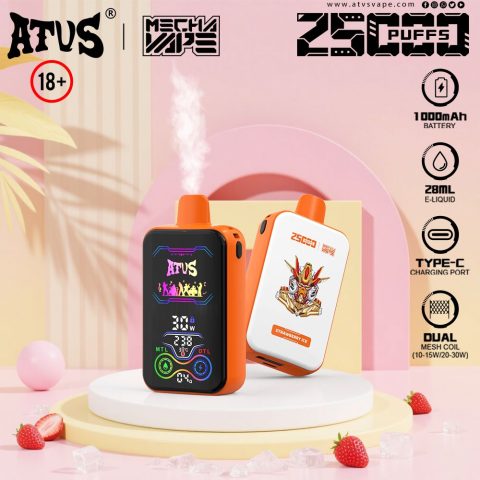 DE021 E-papierosy jednorazówka 30000 Puffs z wyświetlaczem LED i regulowanym przepływem powietrza MTL DTL ATVS Vape