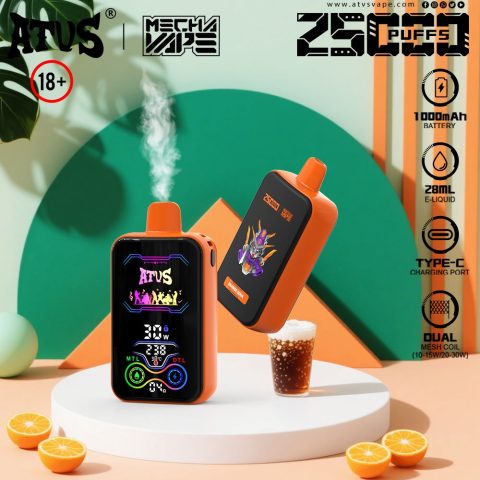 DE021 E-papierosy jednorazówka 30000 Puffs z wyświetlaczem LED i regulowanym przepływem powietrza MTL DTL ATVS Vape