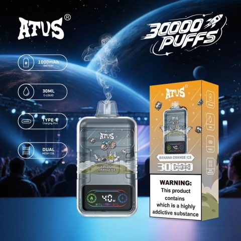 DE021 E-papierosy jednorazówka 30000 Puffs z wyświetlaczem LED i regulowanym przepływem powietrza MTL DTL ATVS Vape