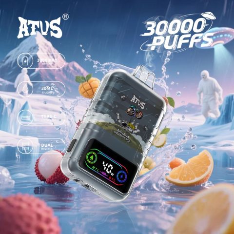 DE021 E-papierosy jednorazówka 30000 Puffs z wyświetlaczem LED i regulowanym przepływem powietrza MTL DTL ATVS Vape