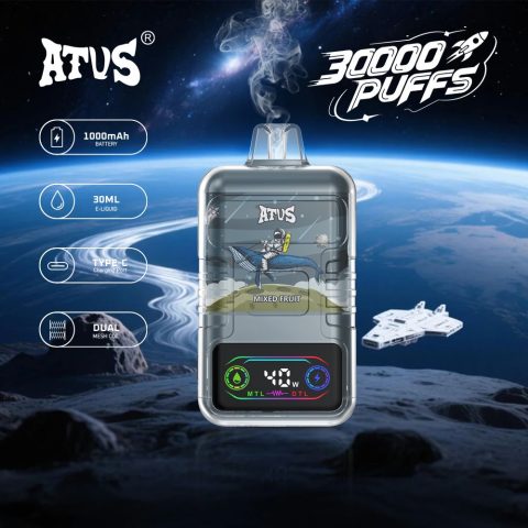 DE021 E-papierosy jednorazówka 30000 Puffs z wyświetlaczem LED i regulowanym przepływem powietrza MTL DTL ATVS Vape