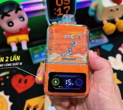 DE021 E-papierosy jednorazówka 30000 Puffs z wyświetlaczem LED i regulowanym przepływem powietrza MTL DTL ATVS Vape