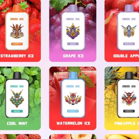 DE022 E-papierosy jednorazówka 25000 Puffs z pełnym ekranem, ładowalny i regulowany przepływ powietrza ATVS Vape