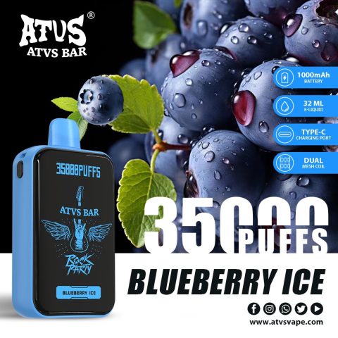 DE022 E-papierosy jednorazówka 35000 Puffs z pełnym ekranem, ładowalny i regulowany przepływ powietrza ATVS Vape