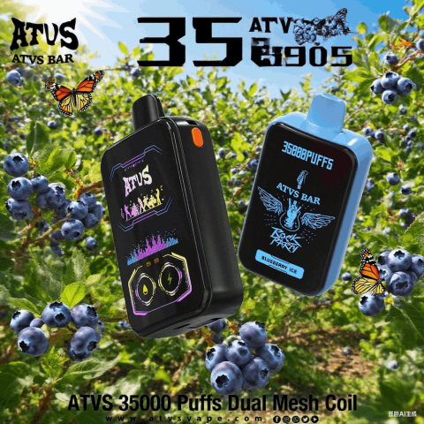 DE022 E-papierosy jednorazówka 35000 Puffs z pełnym ekranem, ładowalny i regulowany przepływ powietrza ATVS Vape