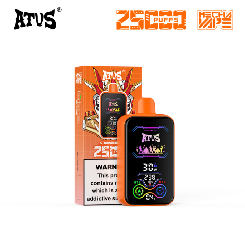 DE022 E-papierosy jednorazówka 25000 Puffs z pełnym ekranem, ładowalny i regulowany przepływ powietrza ATVS Vape