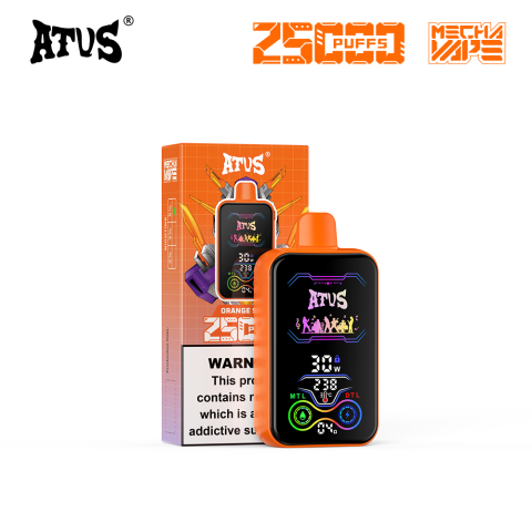 DE022 E-papierosy jednorazówka 25000 Puffs z pełnym ekranem, ładowalny i regulowany przepływ powietrza ATVS Vape