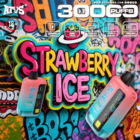 DE026 30000 puffs wepomable vape z ekranem wyświetlającym LED i regulowanym przepływem powietrza ATVS Vape