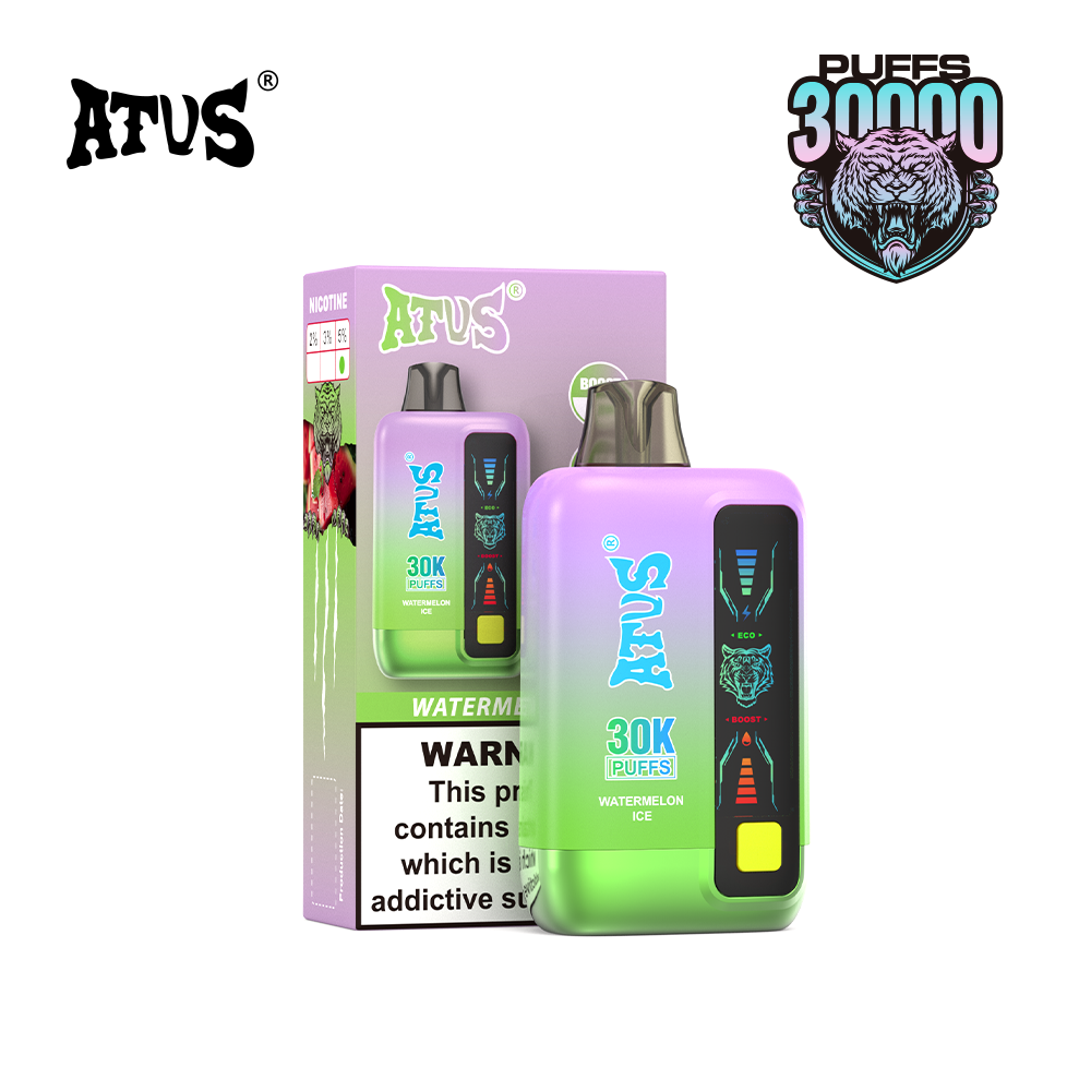 DE026 30000 puffs wepomable vape z ekranem wyświetlającym LED i regulowanym przepływem powietrza ATVS Vape