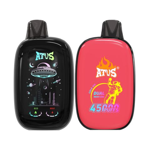 DE027 45000 Puffs Jednorazowy Vape z pełnym ekranem, ładowalny i regulowany przepływ powietrza ATVS Vape