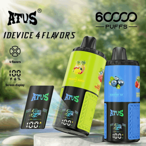 DE030 60000 Puffs Jednorazowy Vape z inteligentnym wyświetlaczem i możliwością szybkiego ładowania smaku ATVS Vape