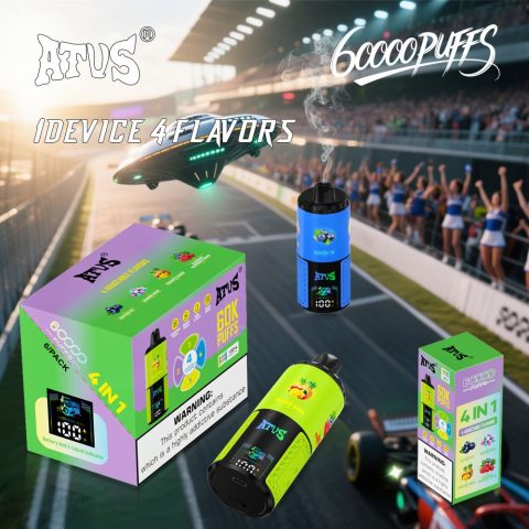 DE030 60000 Puffs Jednorazowy Vape z inteligentnym wyświetlaczem i możliwością szybkiego ładowania smaku ATVS Vape