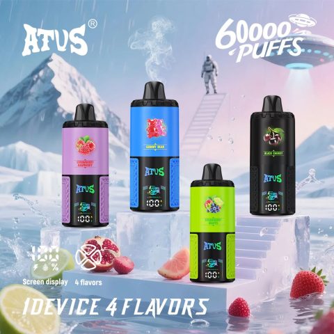 DE030 60000 Puffs Jednorazowy Vape z inteligentnym wyświetlaczem i możliwością szybkiego ładowania smaku ATVS Vape